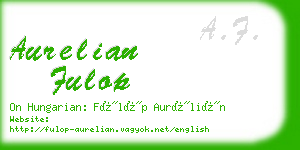 aurelian fulop business card